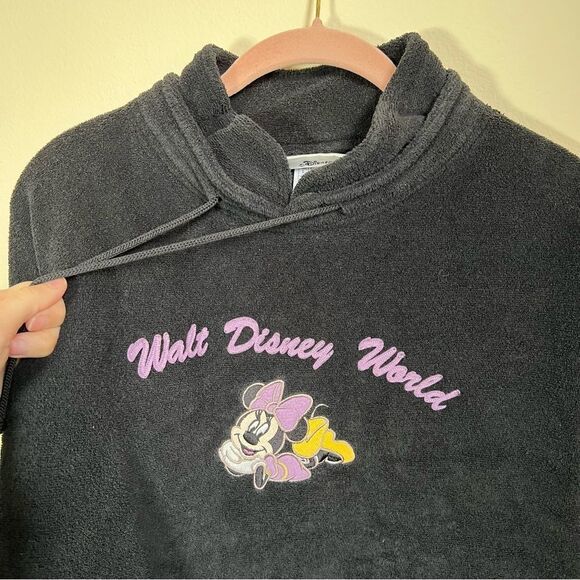 ✨ Vintage Disney Black Minnie Mouse Walt Disney World Terry Sweatshirt Large - Picture 3 of 11